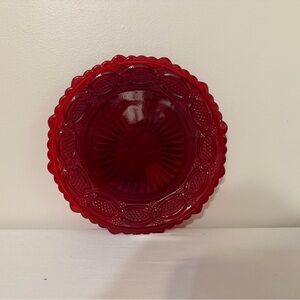 Avon Radiant Red Glass Plate